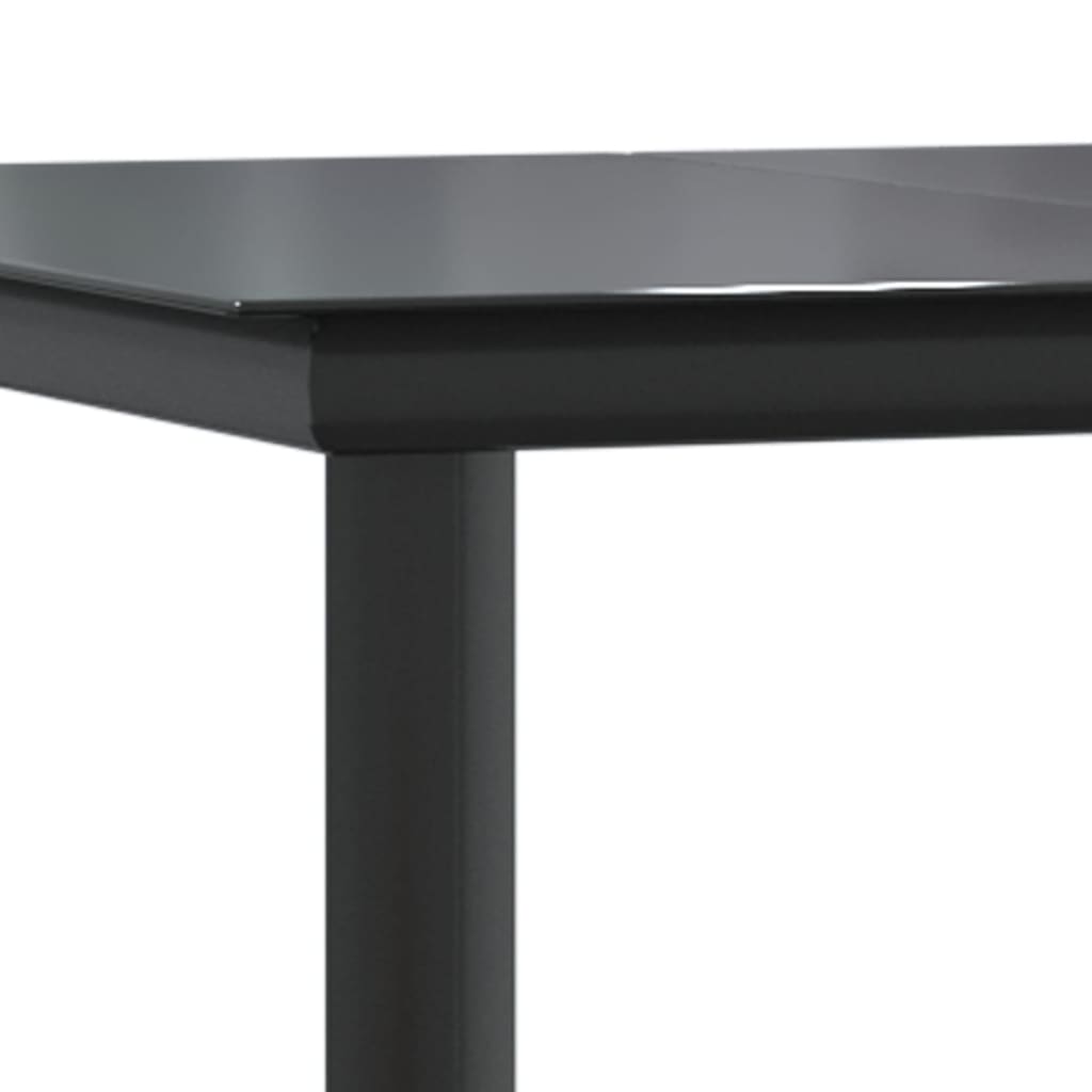 Garden Dining Set | Black | PE rattan | Five-piece set