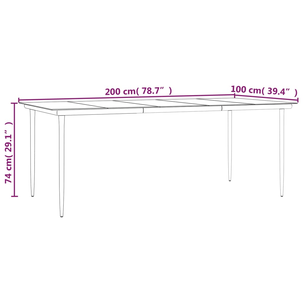 vidaXL 7 Piece Garden Dining Set with Cushions Grey Poly Rattan