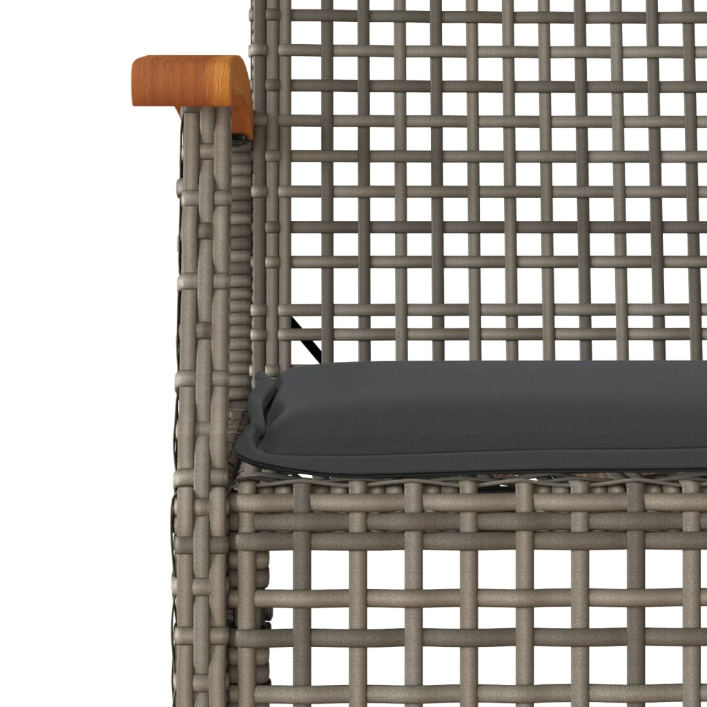 Garden Dining Set | Grey | PE rattan | Large | UV-resistant materials