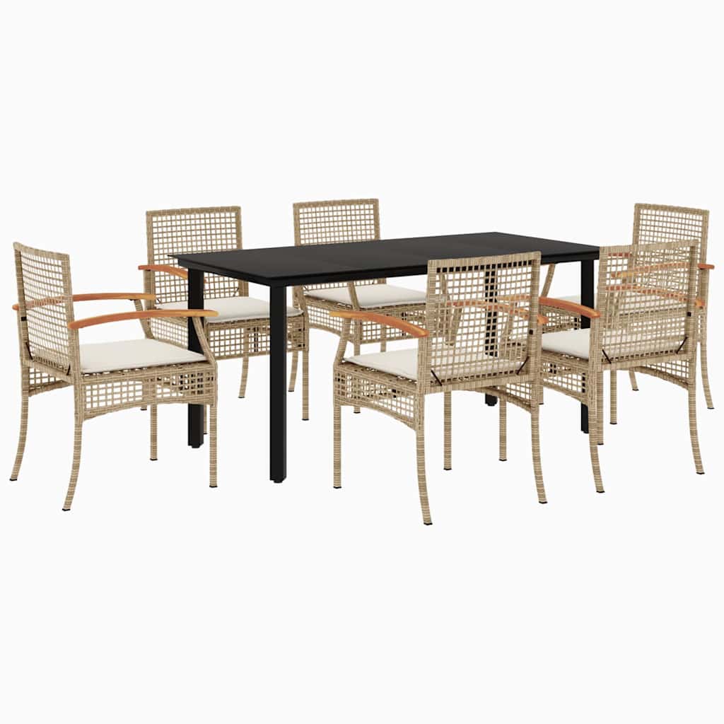 Garden Dining Set | Beige | PE Rattan | Standard | UV-resistant materials