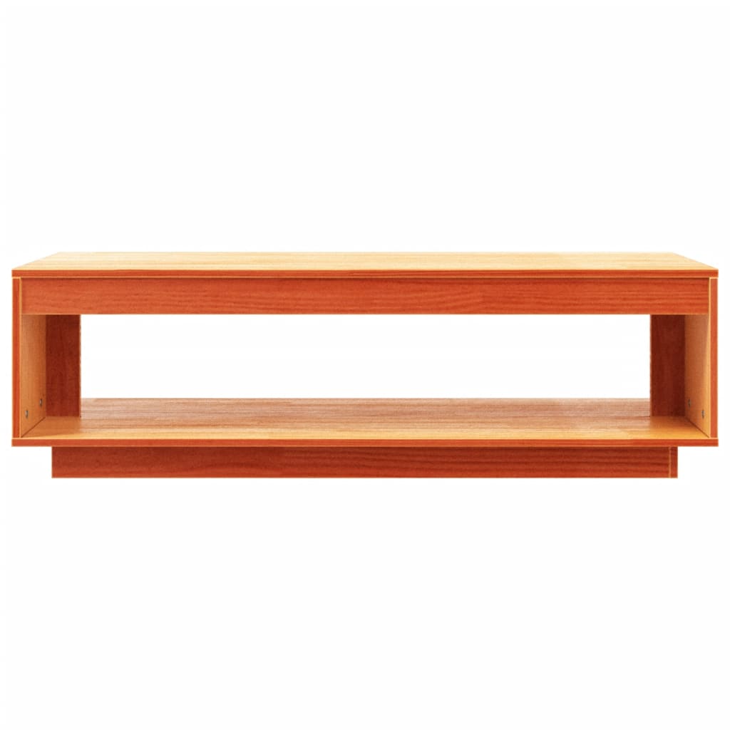 Coffee Table Wax Brown 110x50x33,5 cm Solid Wood Pine