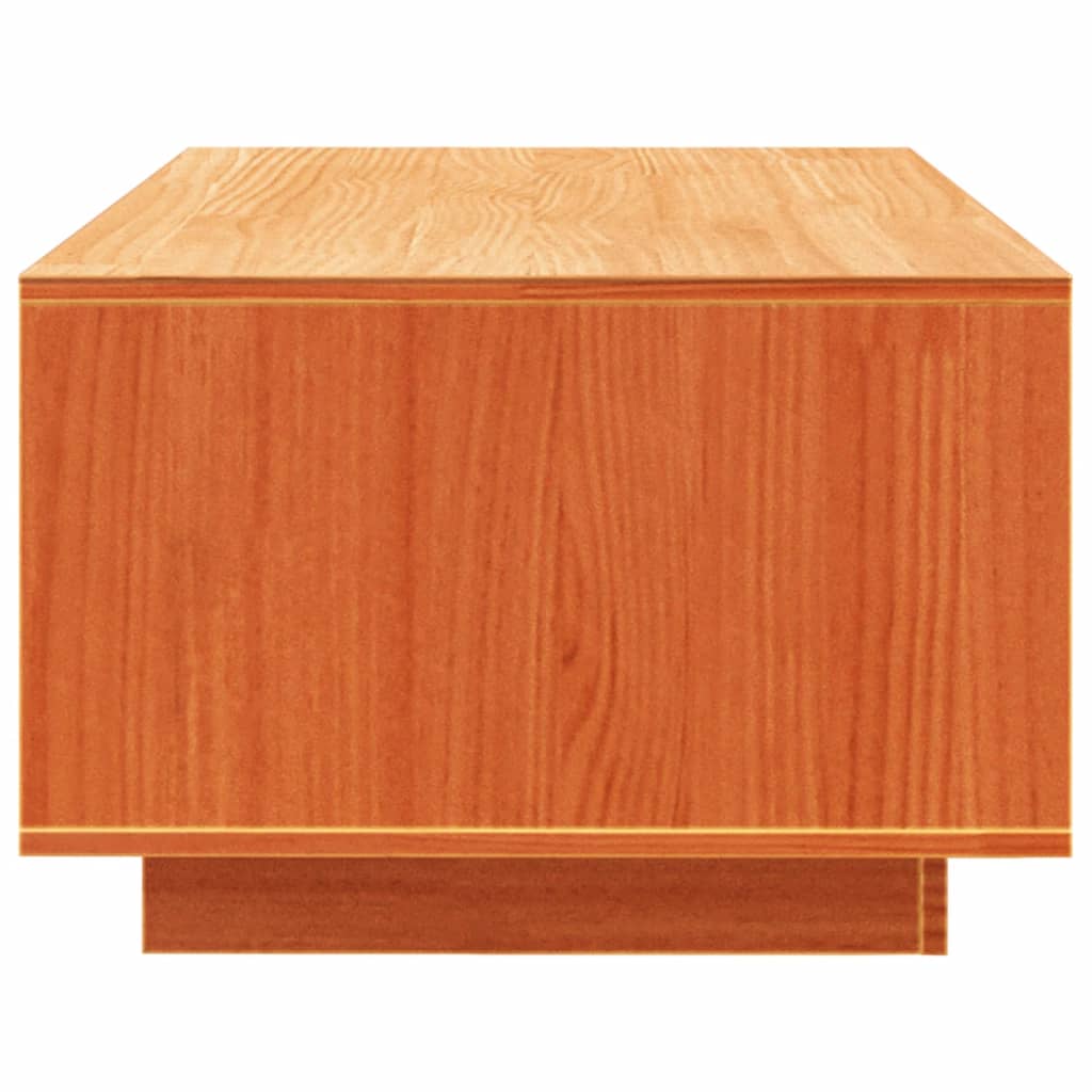 Coffee Table Wax Brown 110x50x33,5 cm Solid Wood Pine