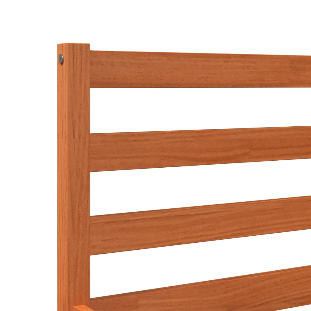 Bed Frame without Mattress Wax Brown 75x190 cm Small Single Solid Wood Pine