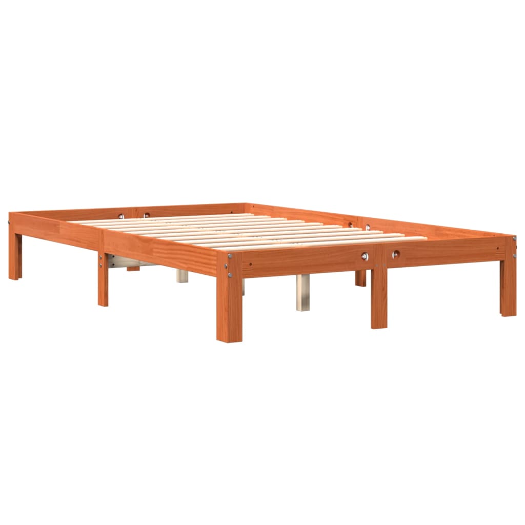 vidaXL Bed Frame without Mattress Wax Brown 120x200 cm Solid Wood Pine