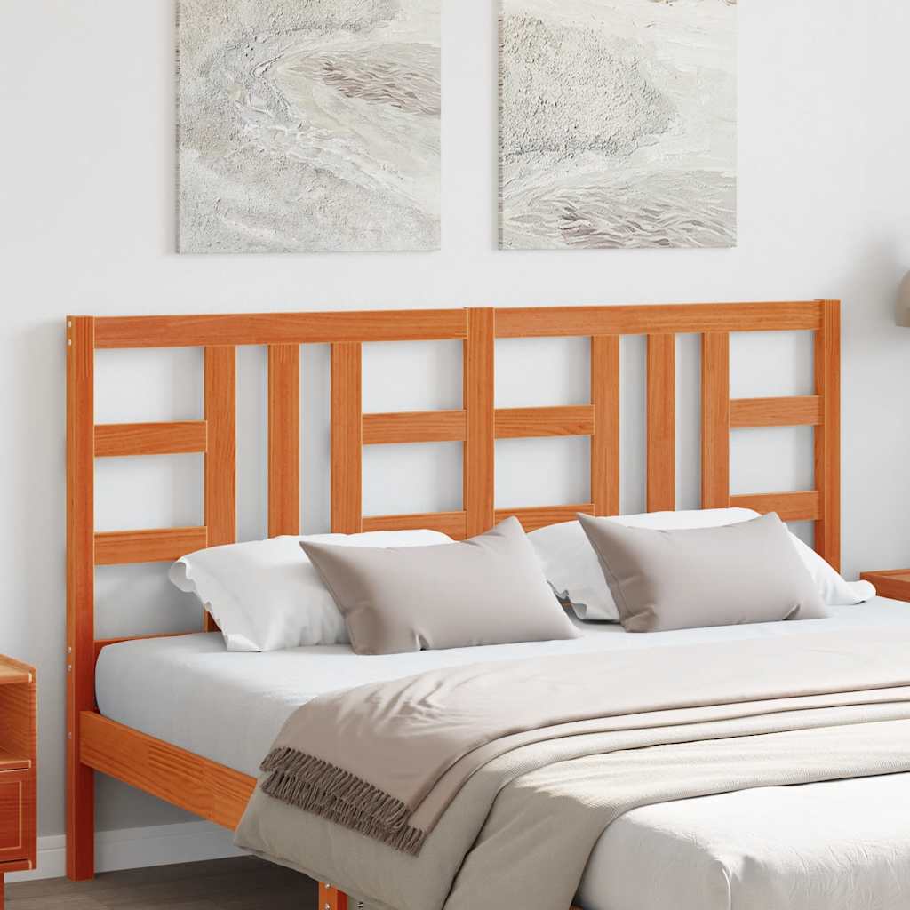 Headboard Wax Brown 150 cm Solid Wood Pine