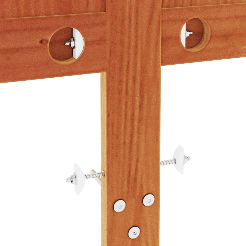 Headboard Wax Brown 135 cm Solid Wood Pine