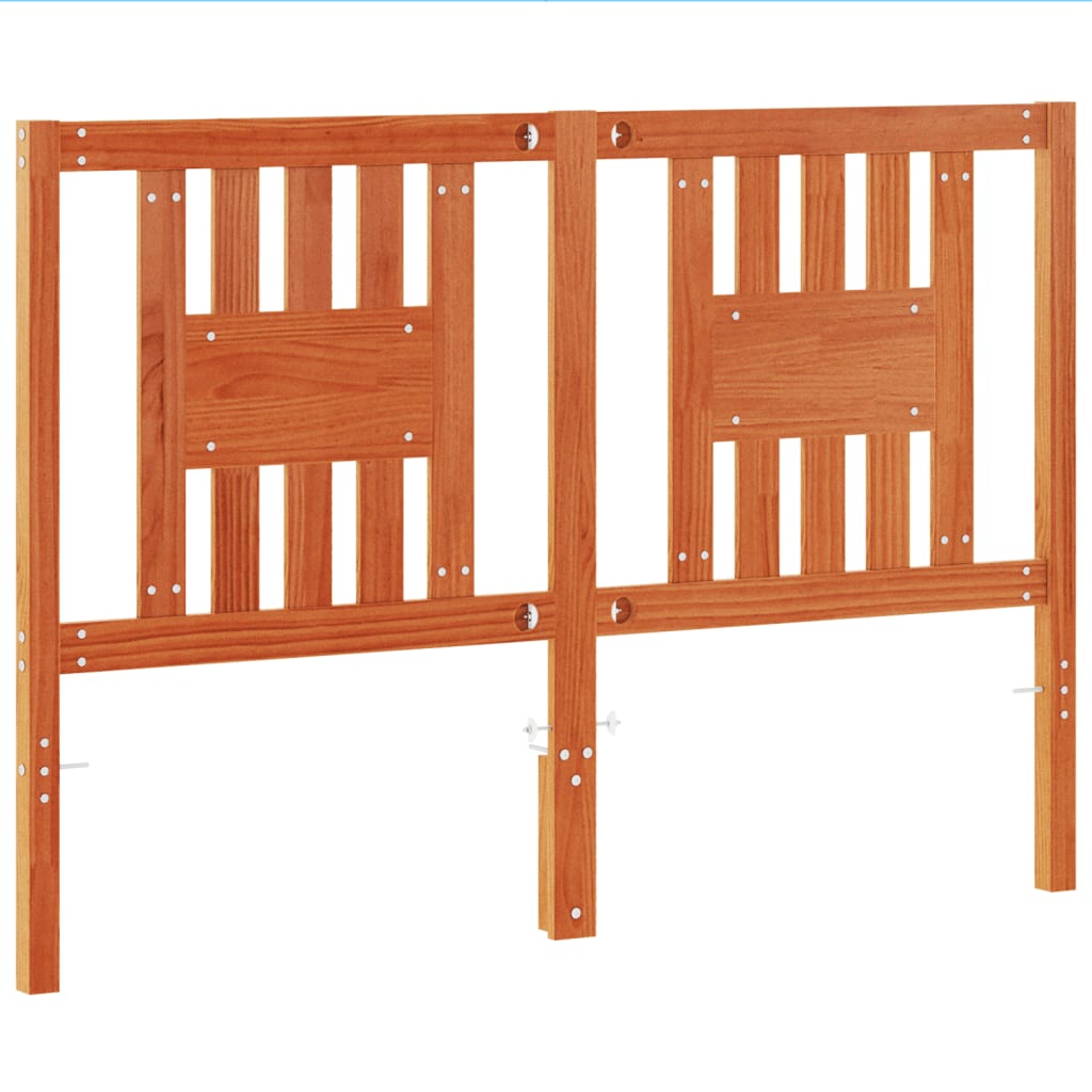 Headboard Wax Brown 140 cm Solid Wood Pine