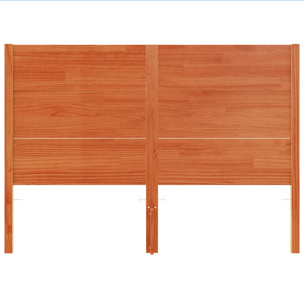 Headboard Wax Brown 135 cm Solid Wood Pine