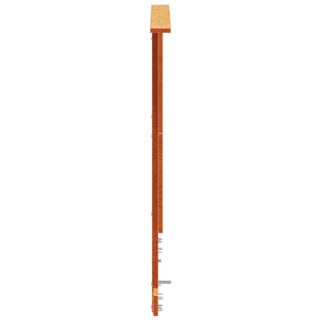 Headboard Wax Brown 120 cm Solid Wood Pine