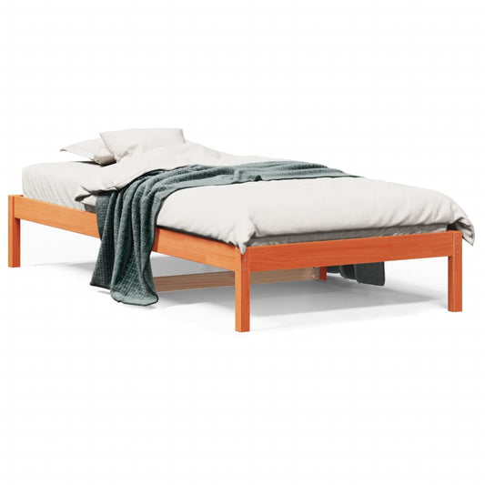 vidaXL Day Bed without Mattress Wax Brown 90x200 cm Solid Wood Pine