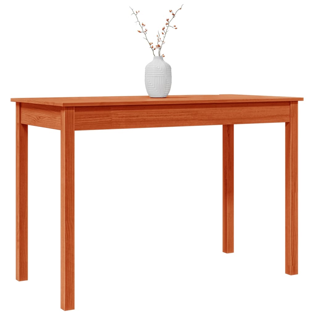 vidaXL Dining Table Wax Brown 110x55x75 cm Solid Wood Pine