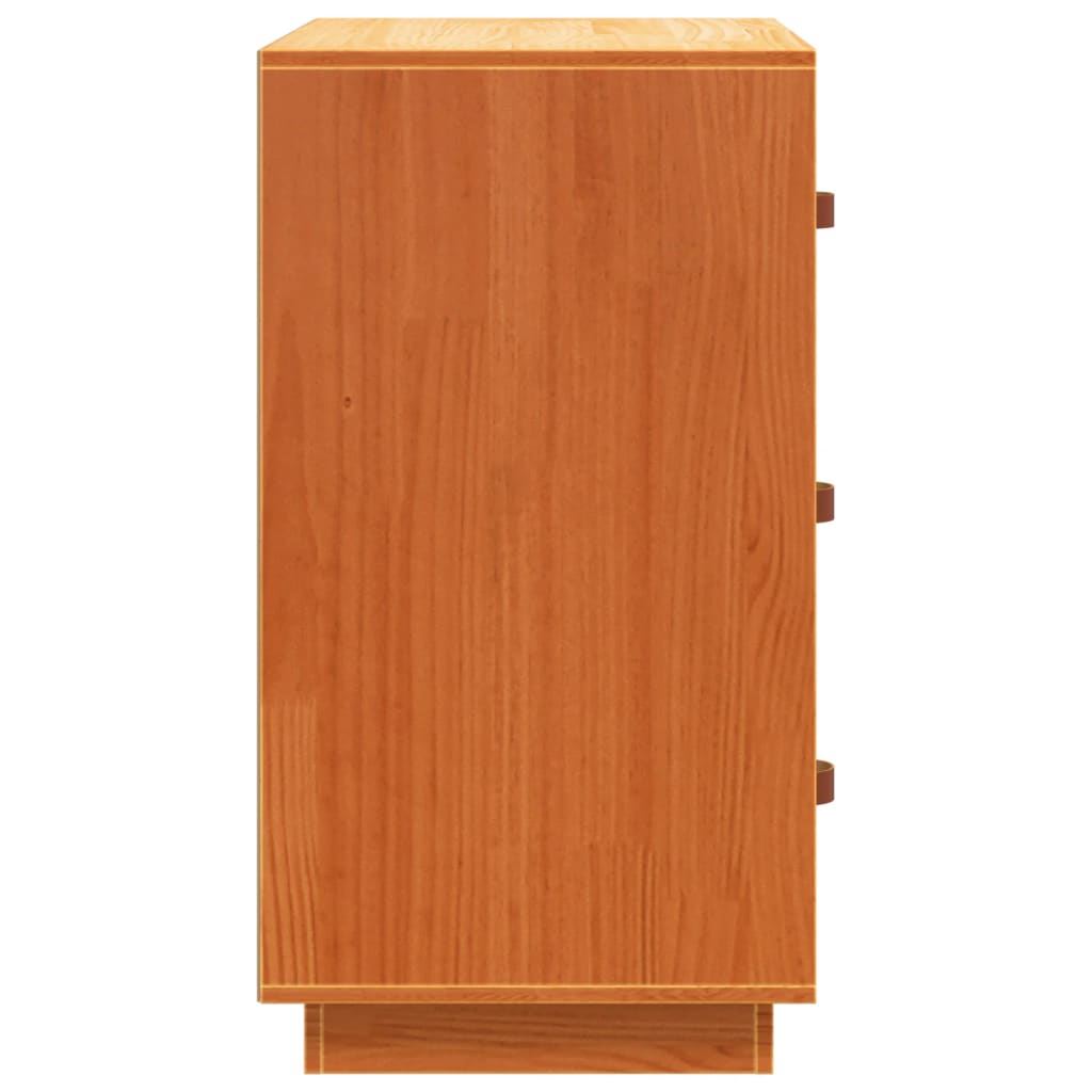 Sideboard Wax Brown 80x40x75 cm Solid Wood Pine