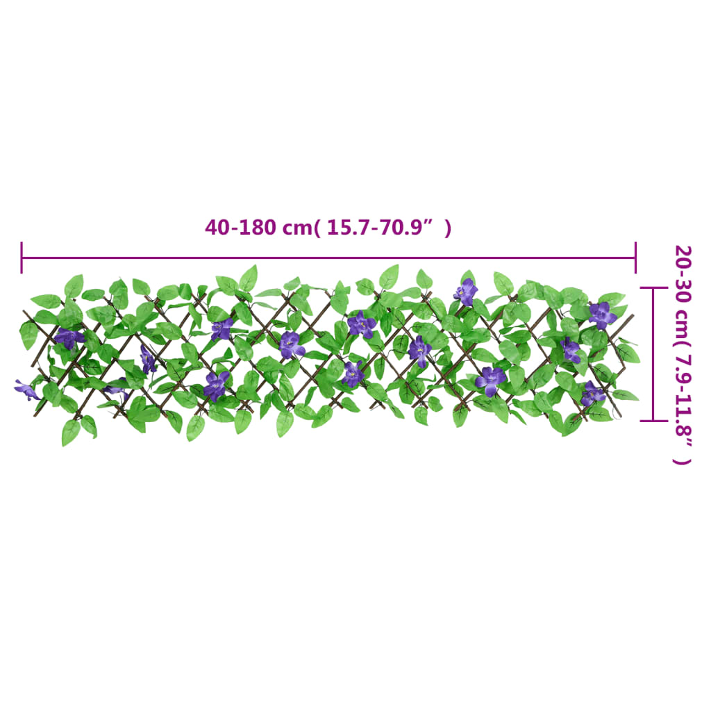 vidaXL Artificial Ivy Trellis Expandable Green 180x30 cm