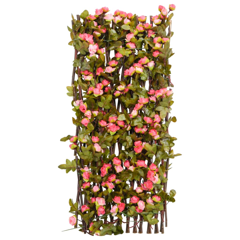 vidaXL Artificial Ivy Trellis Expandable 5 pcs Dark Pink 180x60 cm