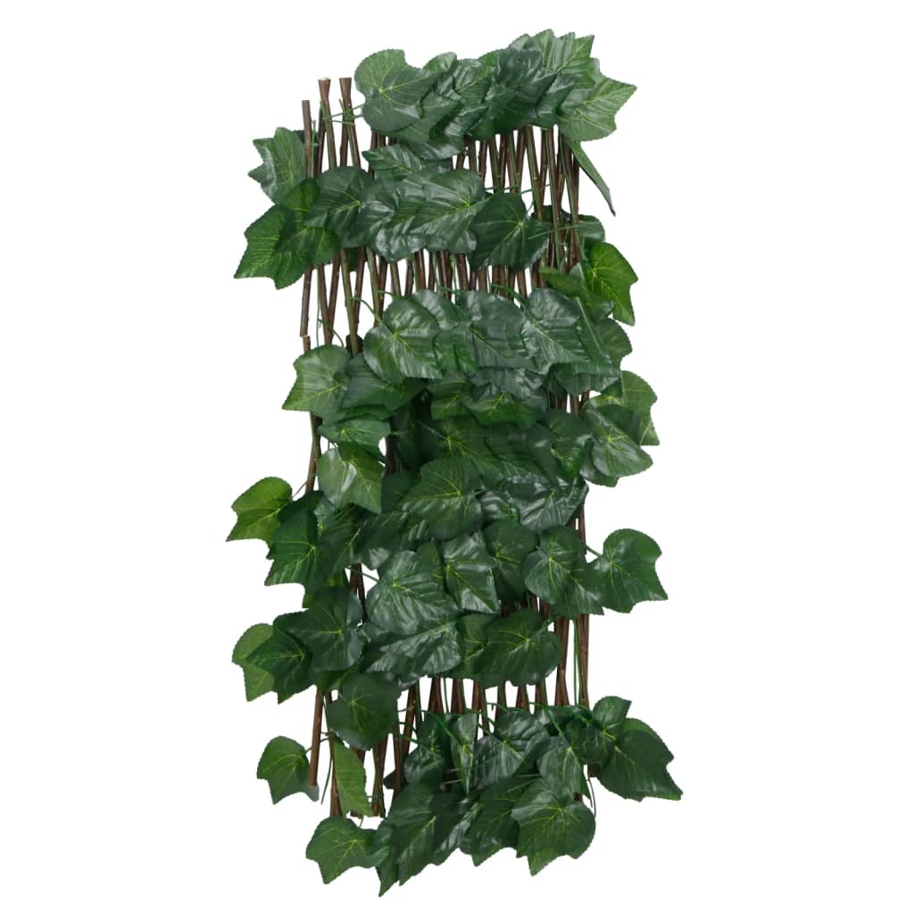 vidaXL Artificial Grape Leaf Trellis Expandable Green 190x60 cm