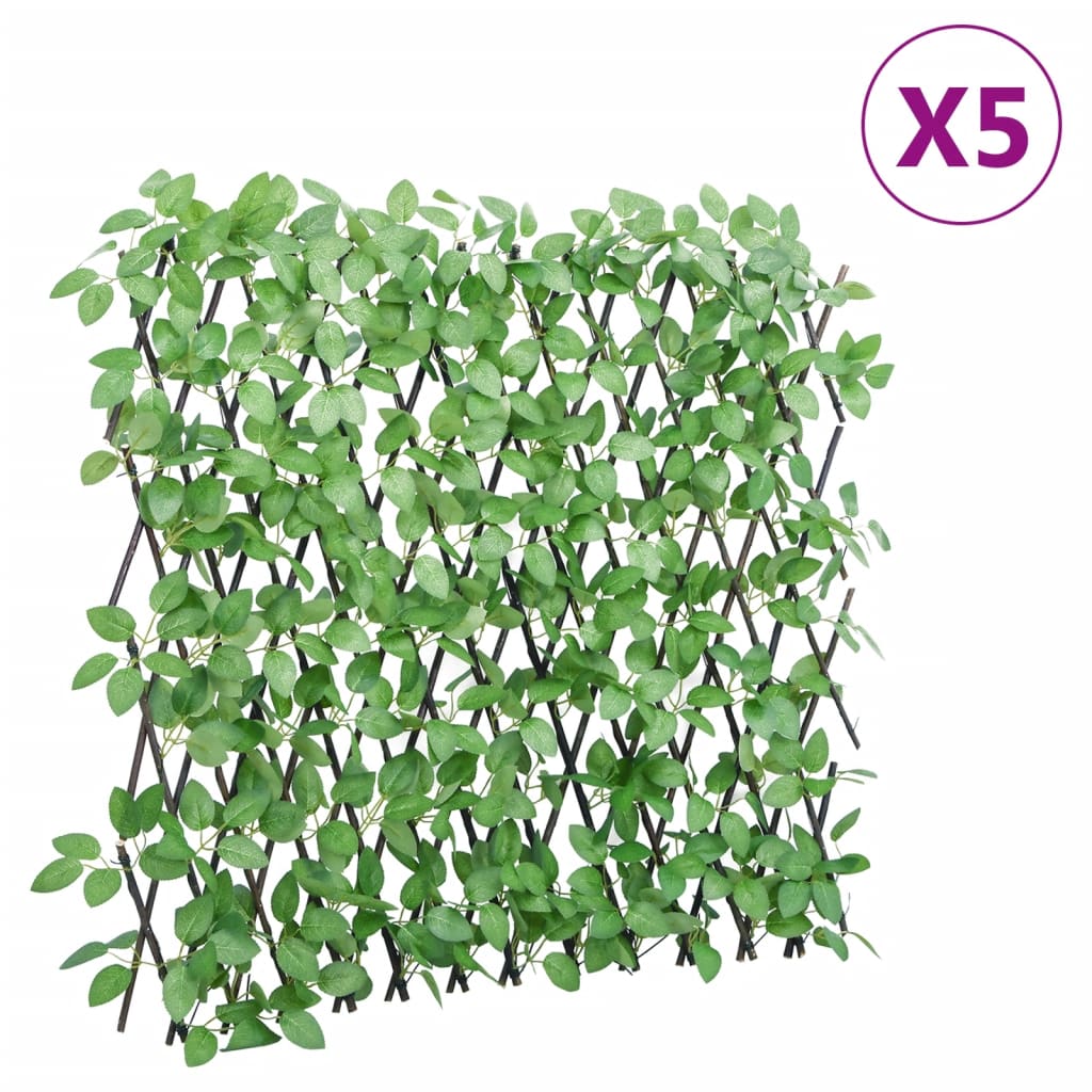 vidaXL Artificial Ivy Trellis Expandable 5 pcs Green 180x65 cm