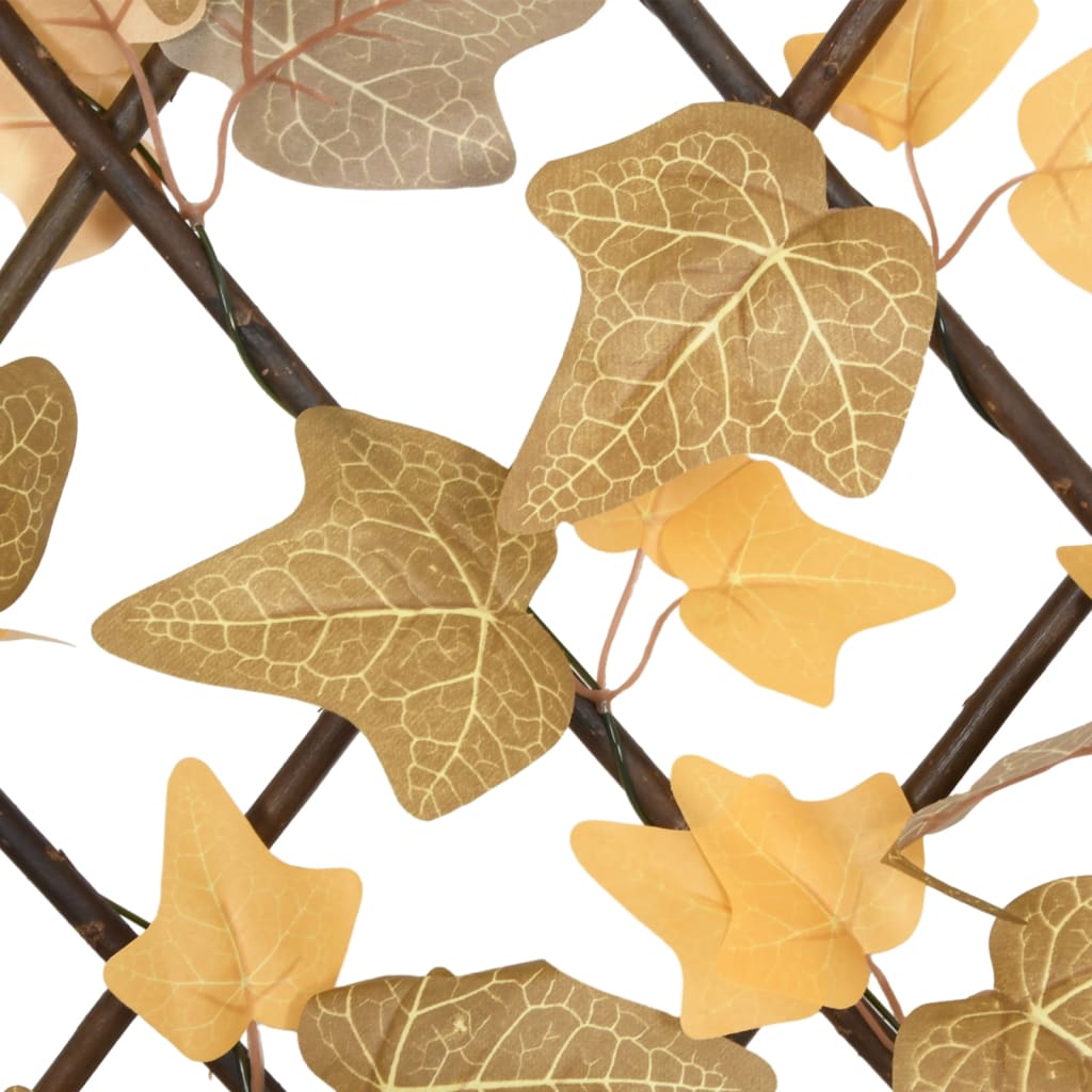 vidaXL Artificial Maple Leaf Trellis Expandable Orange 180x60 cm