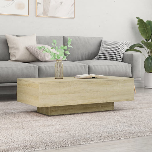 vidaXL Coffee Table Sonoma Oak 100x49.5x31 cm Engineered Wood