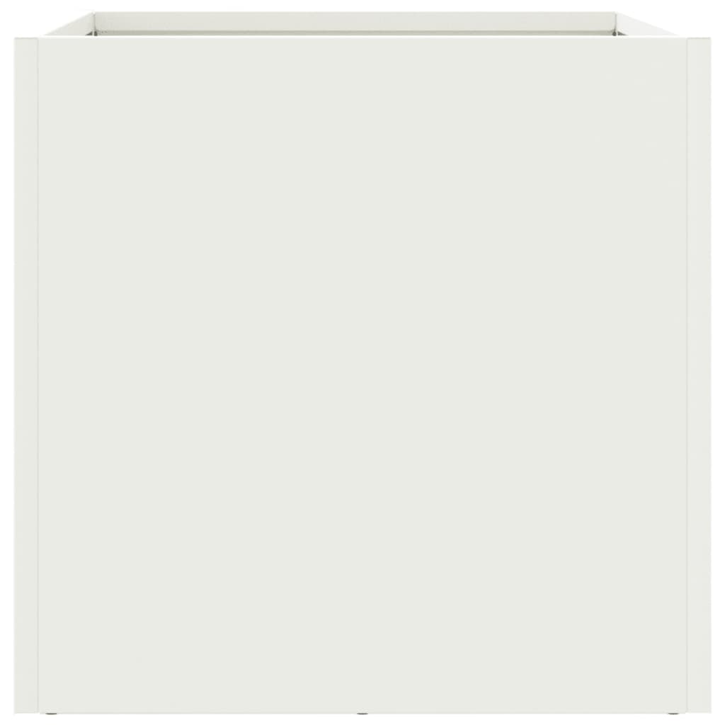 Planters 2 pcs White 32x30x29 cm Steel