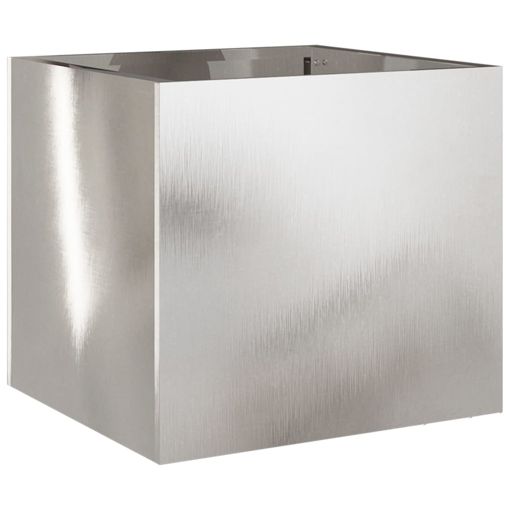 vidaXL Planters 2 pcs Silver 32x30x29 cm Stainless Steel