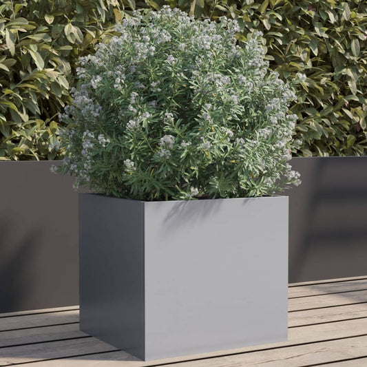 vidaXL Planter Silver 32x30x29 cm Galvanised Steel