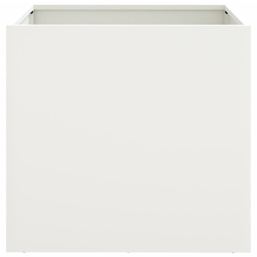 vidaXL Planters 2 pcs White 49x47x46 cm Steel