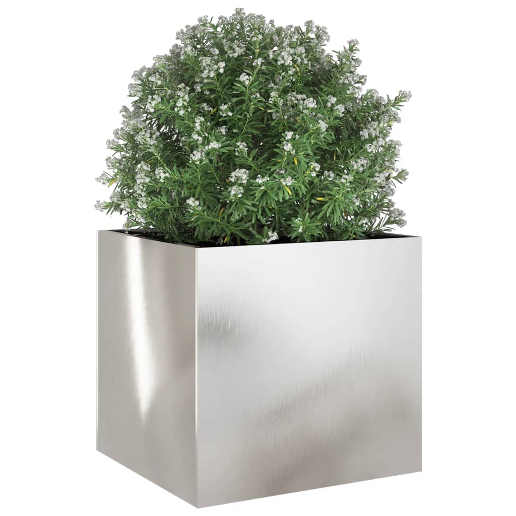 vidaXL Planter Silver 49x47x46 cm Stainless Steel