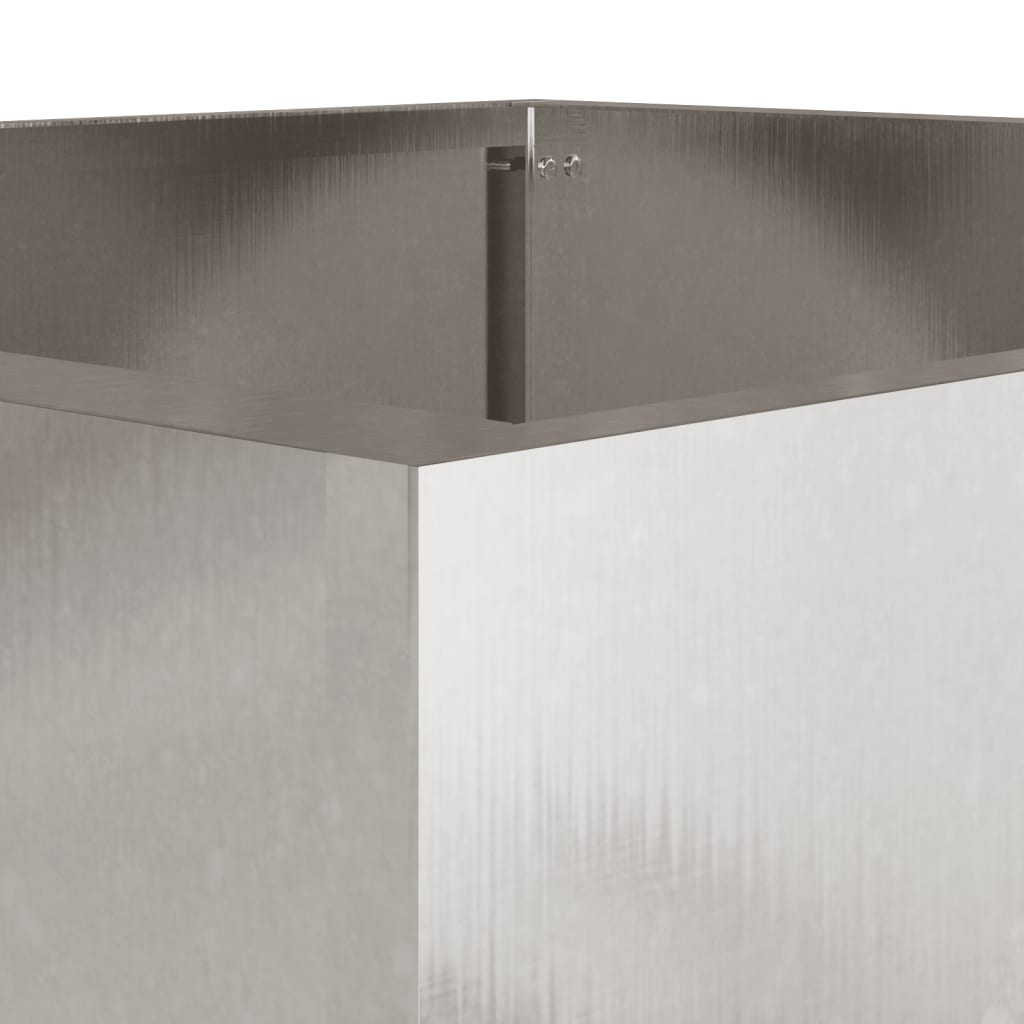 vidaXL Planter Silver 49x47x46 cm Stainless Steel