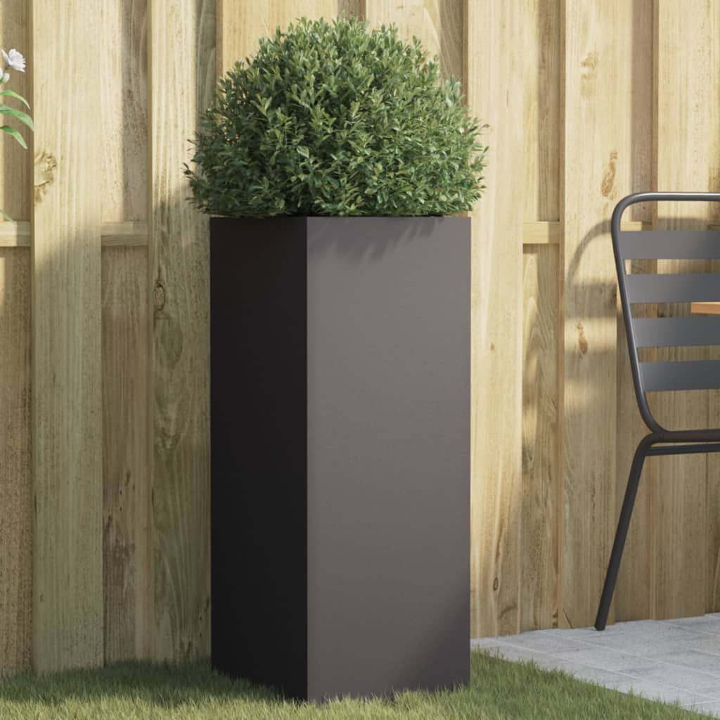 vidaXL Planter Black 32x29x75 cm Steel