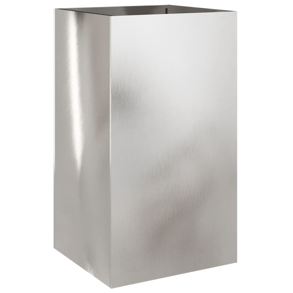 vidaXL Planter Silver 42x38x75 cm Stainless Steel