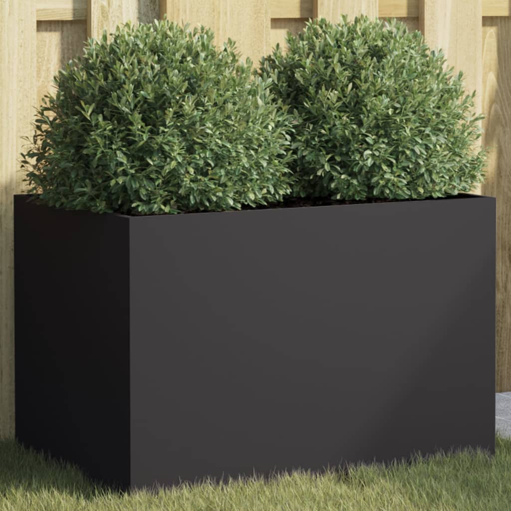 vidaXL Planter Black 62x40x39 cm Steel