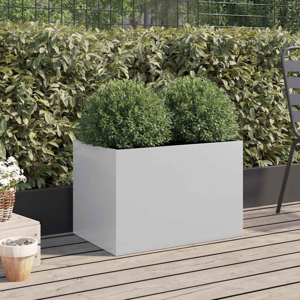 Planter Silver 62x40x39 cm Galvanised Steel