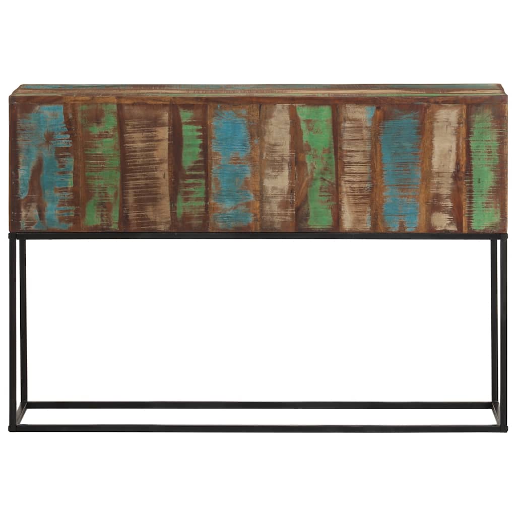 Console Table 110x30x75 cm Solid Wood Reclaimed and Iron