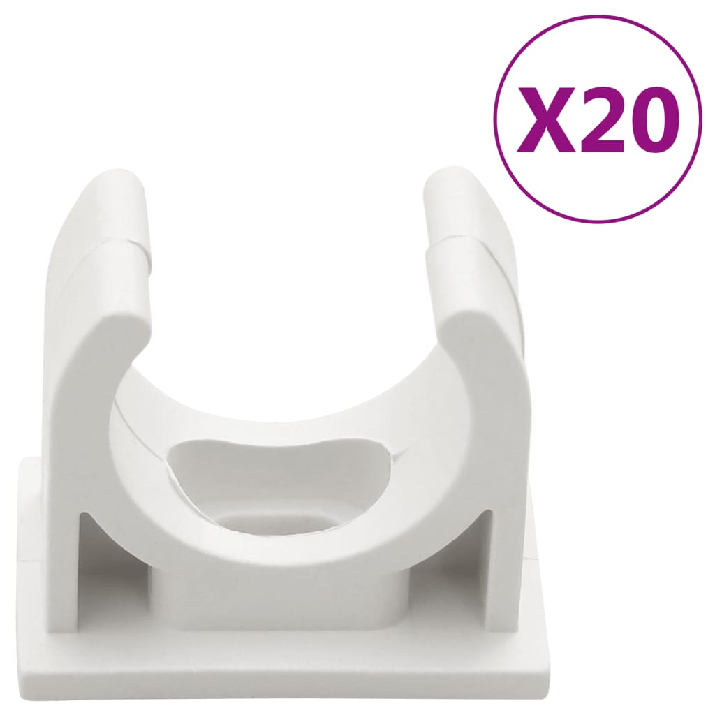 vidaXL Cable Trunkings with Clips Ø20 mm 10 m PVC