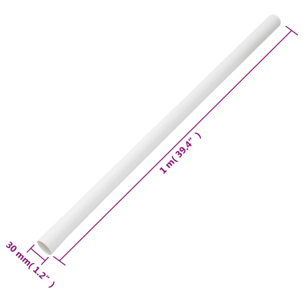 vidaXL Cable Trunkings Ø30 mm 10 m PVC