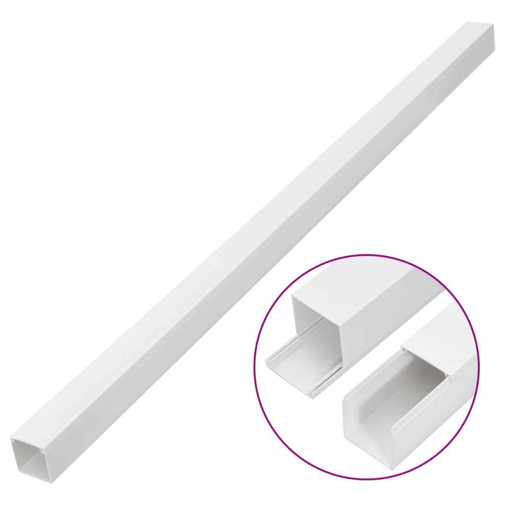 vidaXL Cable Trunking 60x60 mm 10 m PVC