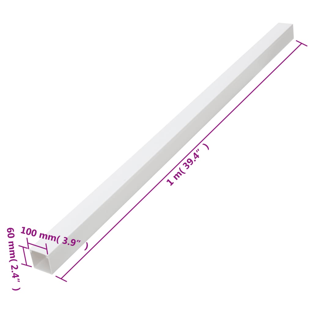 vidaXL Cable Trunking 100x60 mm 10 m PVC