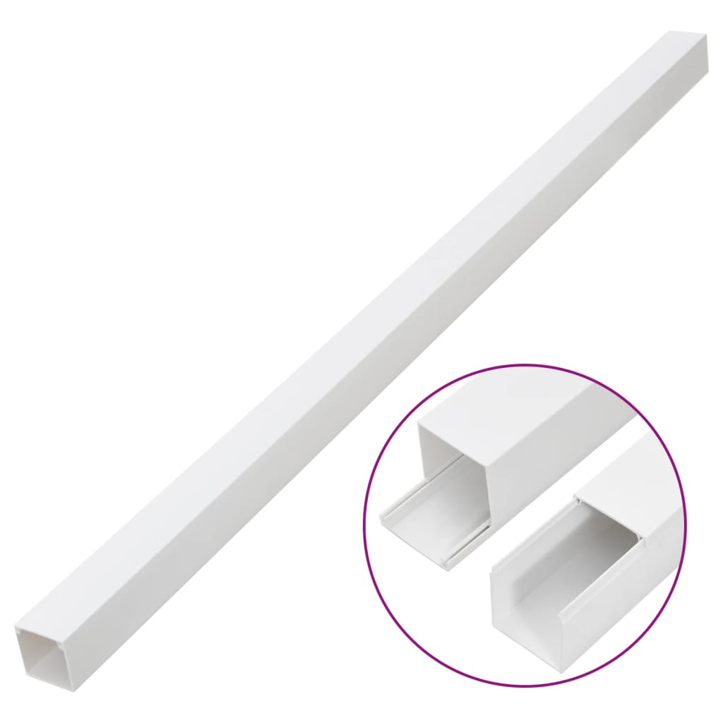 vidaXL Cable Trunking 60x60 mm 30 m PVC