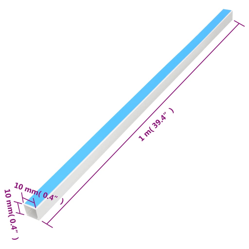 vidaXL Cable Trunking Self-Adhesive 10x10 mm 10 m PVC