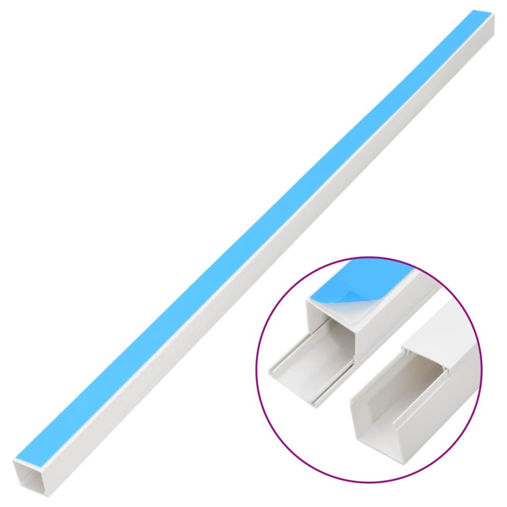 vidaXL Cable Trunking Self-Adhesive 15x10 mm 10 m PVC