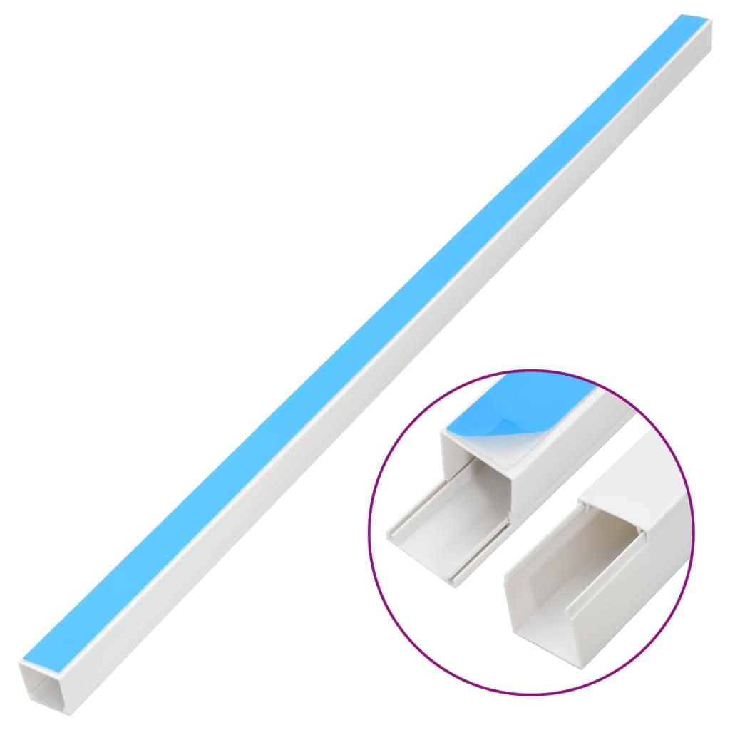 vidaXL Cable Trunking Self-Adhesive 20x10 mm 30 m PVC