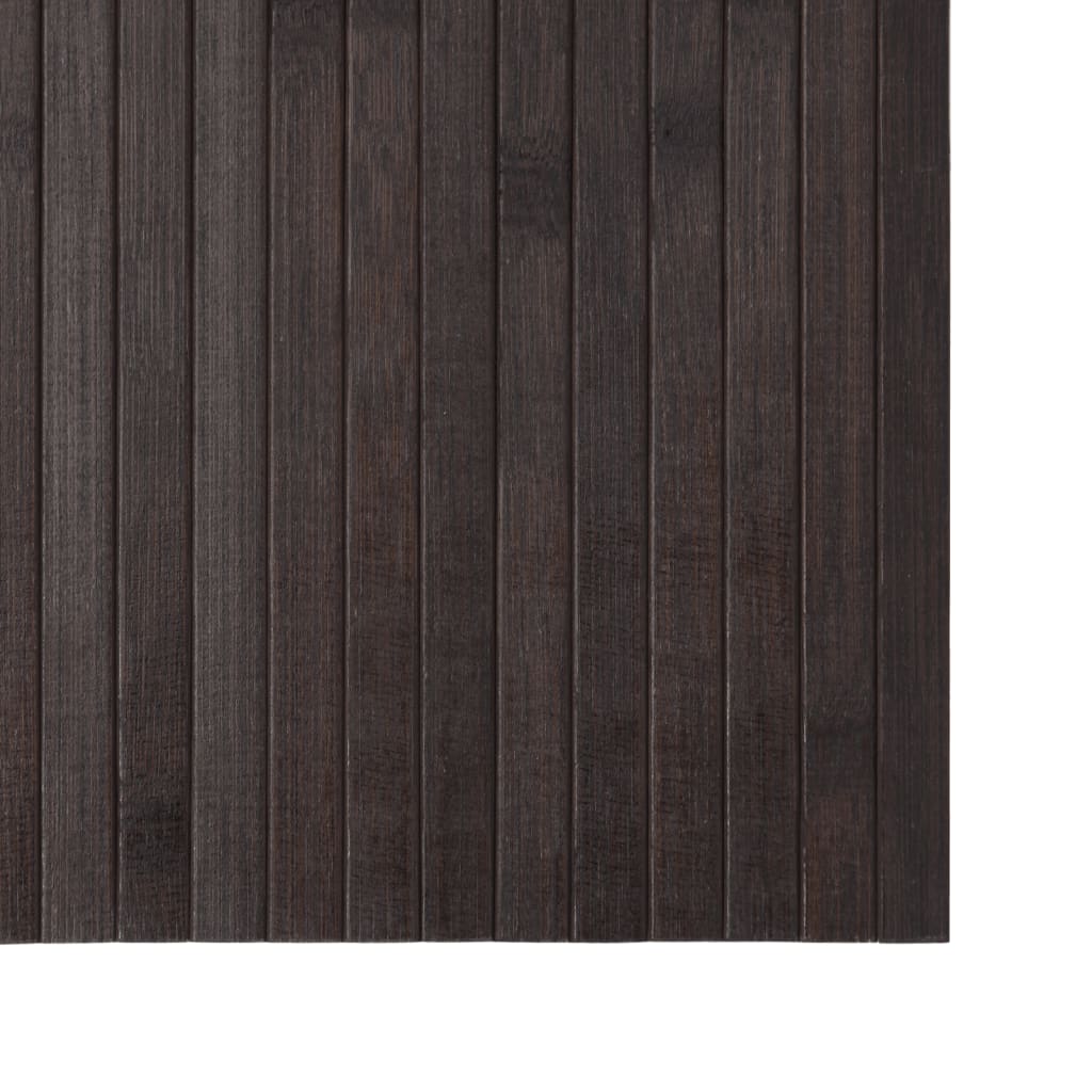 Rug Rectangular Dark Brown 60x200 cm Bamboo