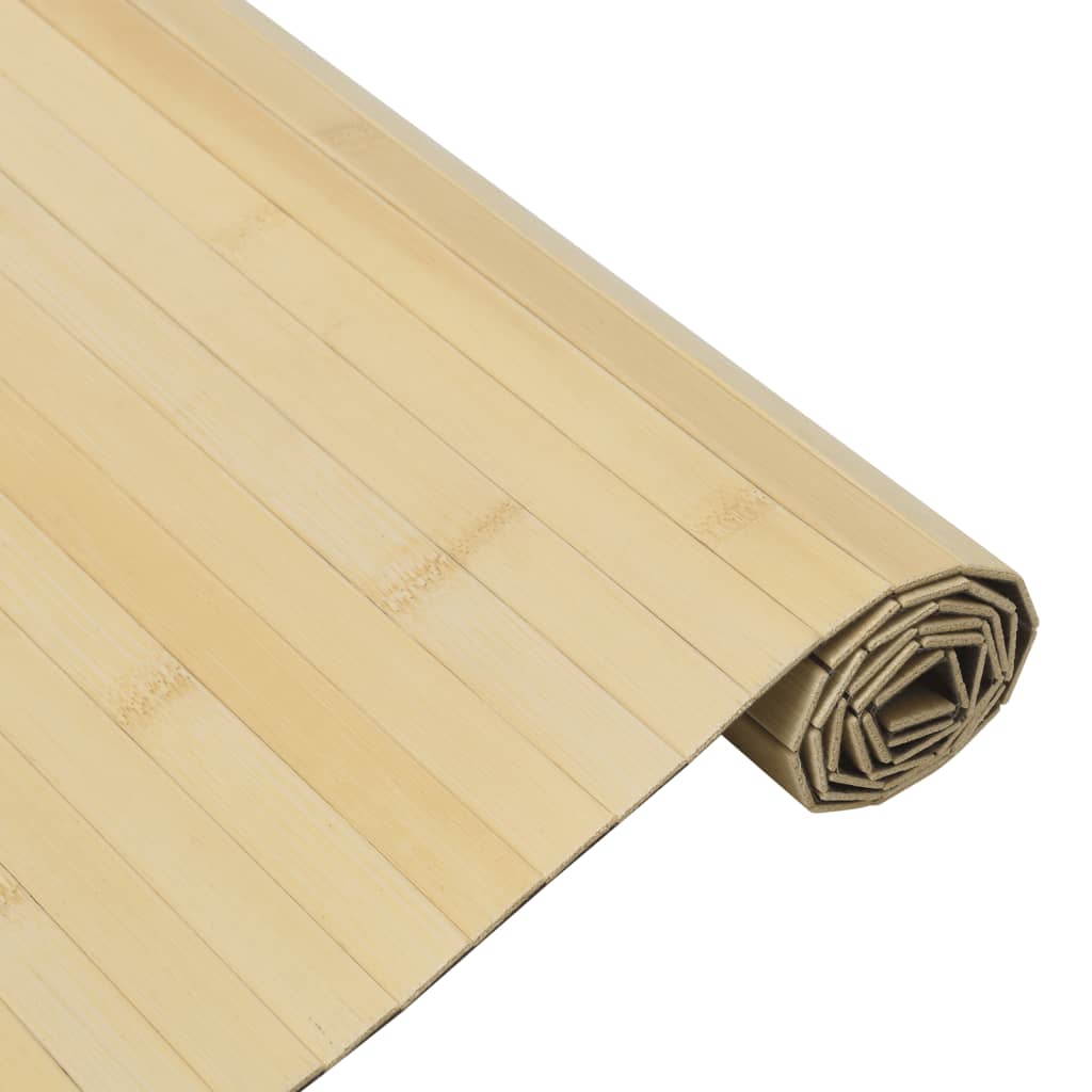 Rug Rectangular Light Nature 60x300 cm Bamboo
