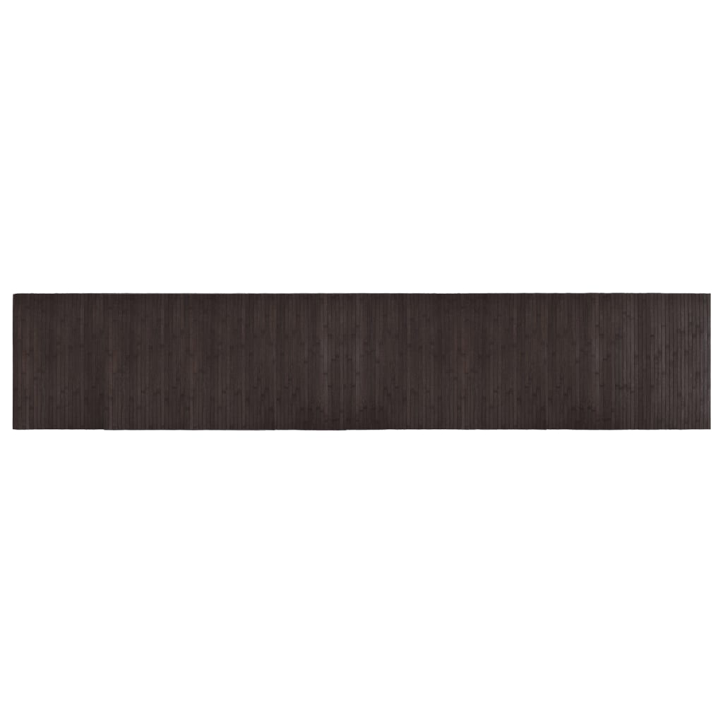 Rug Rectangular Dark Brown 60x300 cm Bamboo