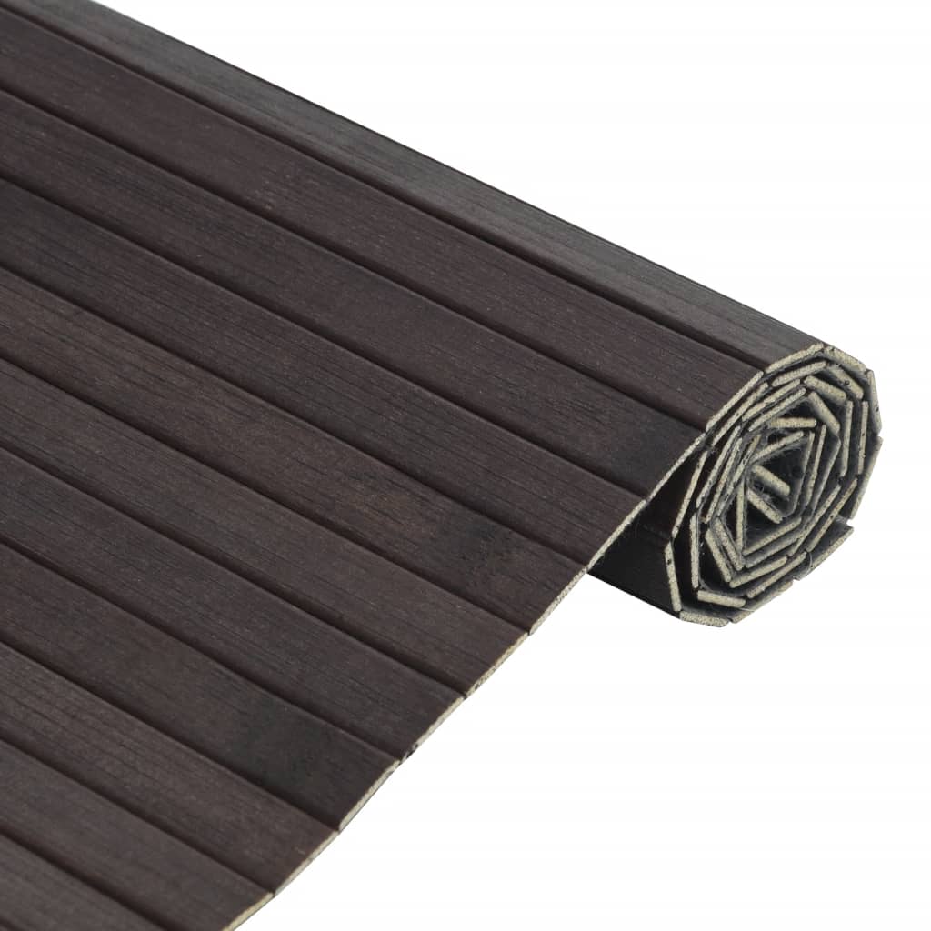Rug Rectangular Dark Brown 60x300 cm Bamboo
