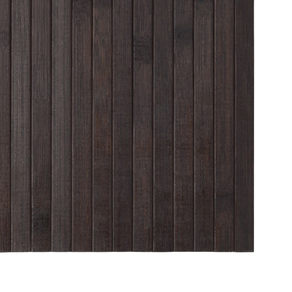 Rug Rectangular Dark Brown 60x300 cm Bamboo