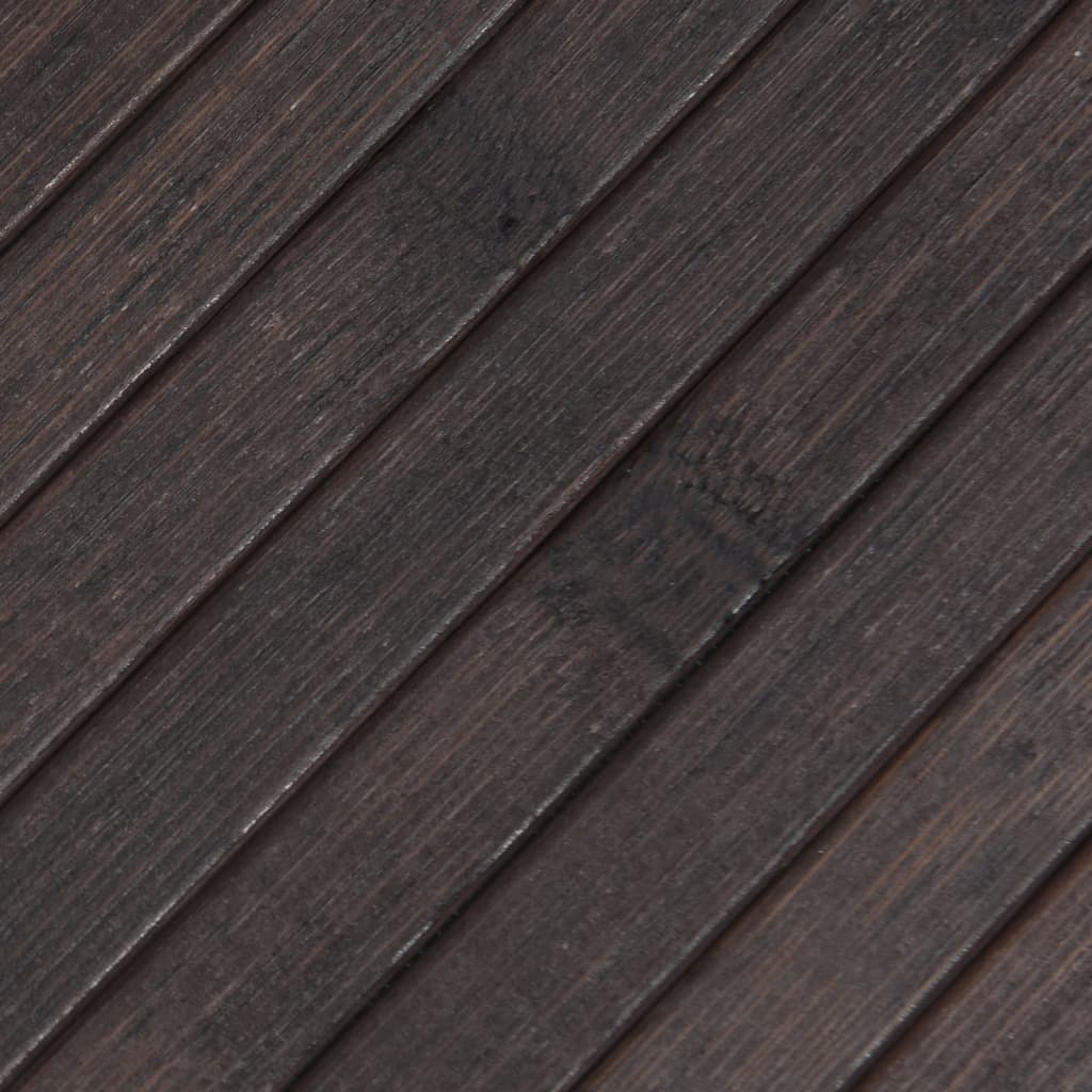 Rug Rectangular Dark Brown 60x300 cm Bamboo