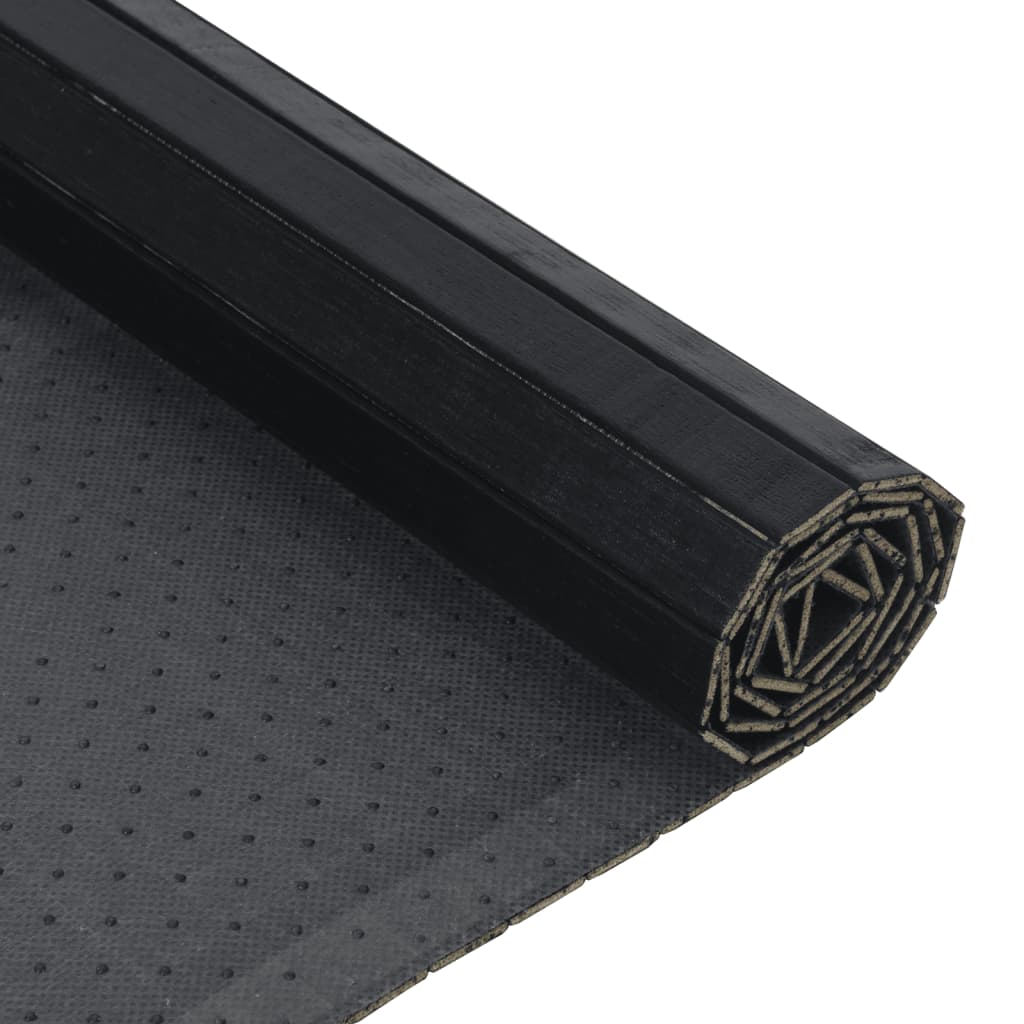 Rug Rectangular Black 60x400 cm Bamboo