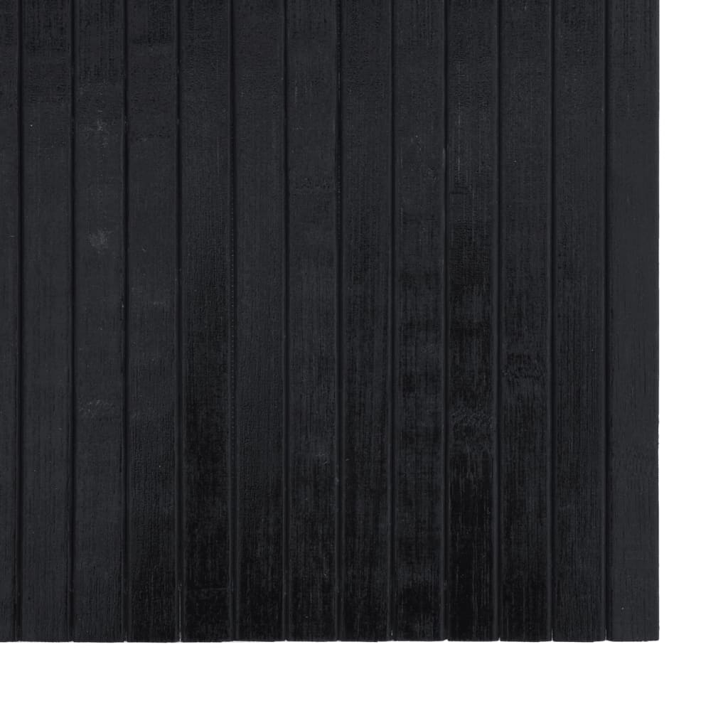 Rug Rectangular Black 60x400 cm Bamboo