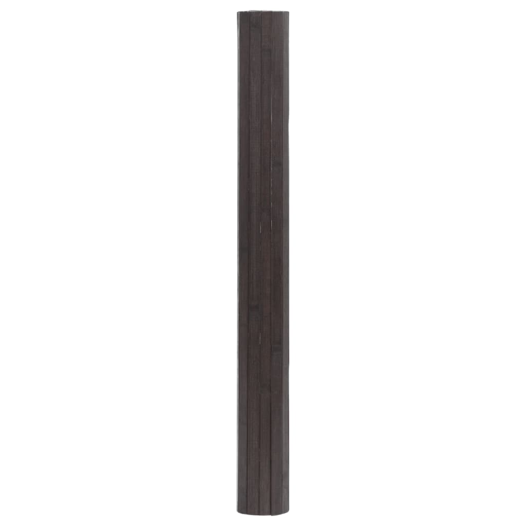 Rug Rectangular Dark Brown 60x400 cm Bamboo